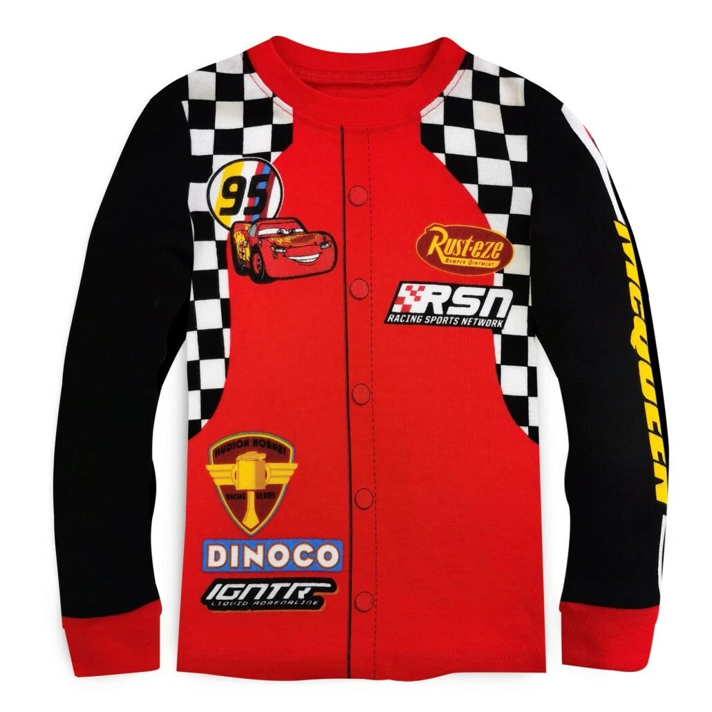 New DISNEY STORE Lightning McQueen Cars Costume Boys Pajamas PAL Pajama Set