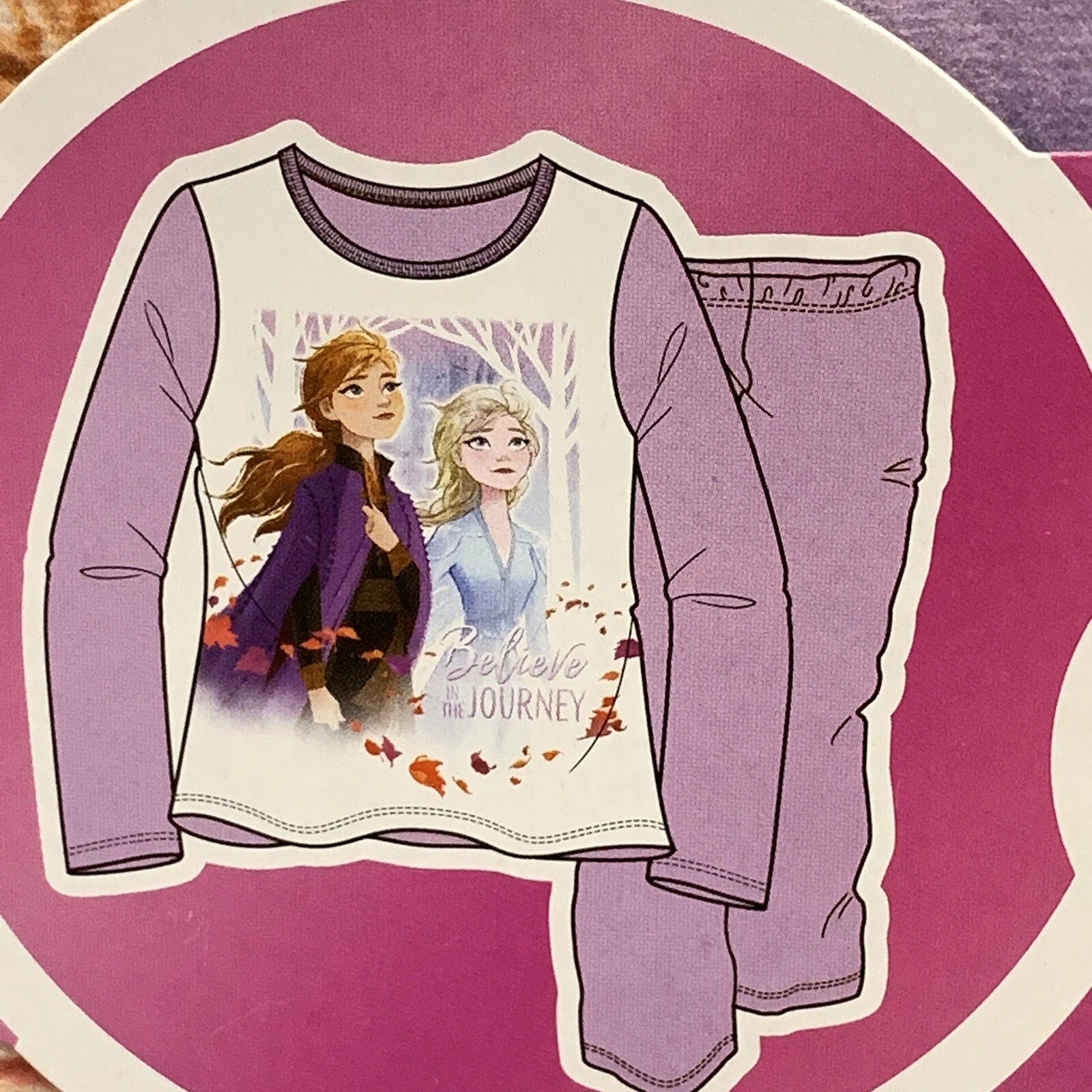 Disney Frozen 2 Girls Flannel Pajamas Set Lavender Extra Gift