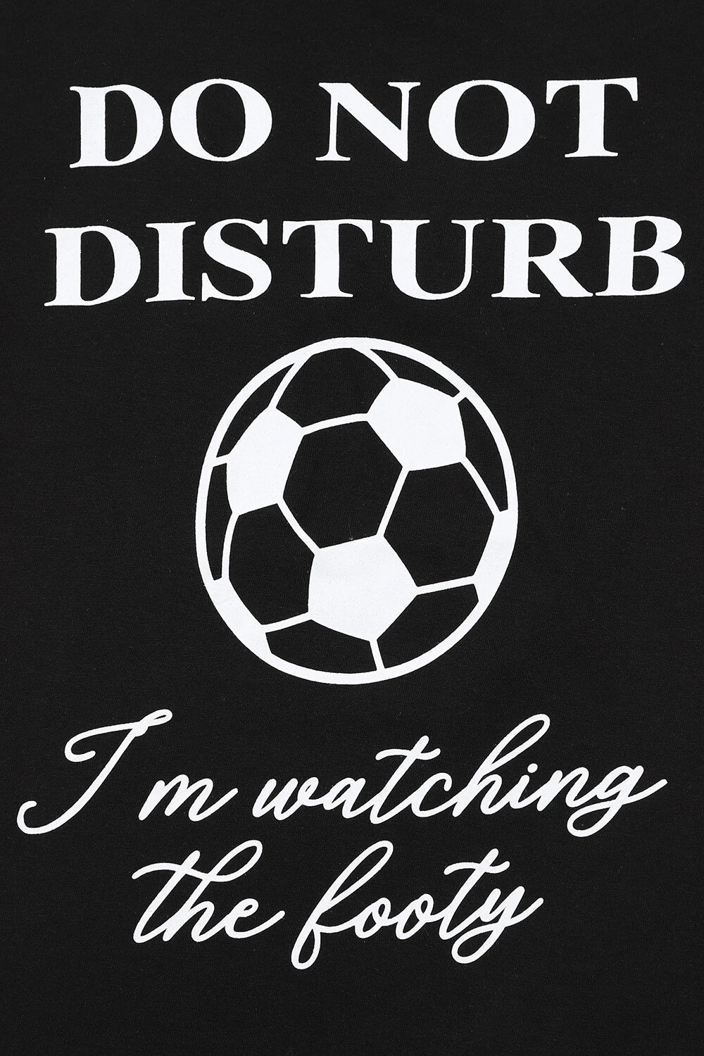 Boys Do Not Disturb I'm Watching The Football White Short Pyjamas 7 to 14 Years