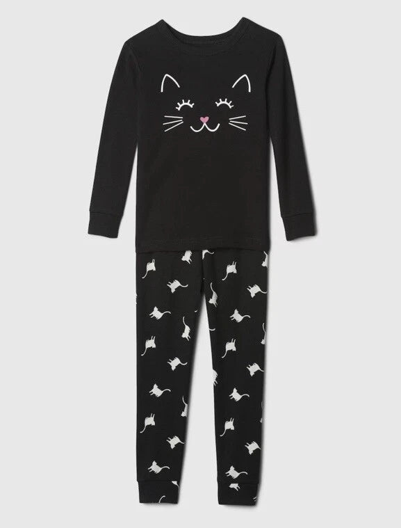 NWT Baby Gap Toddler Girls Pajamas Halloween black cat kitty organic u pick size