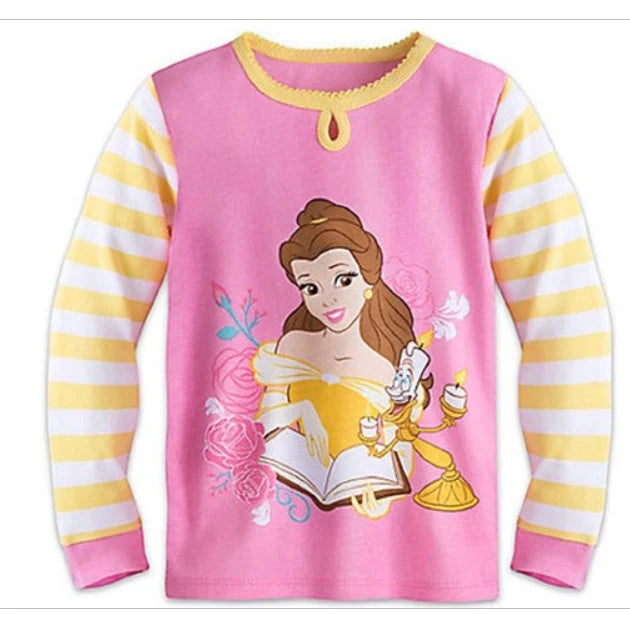 [Disney Store] Belle Long Sleeve PJ PALS for Girls - New - Size 4