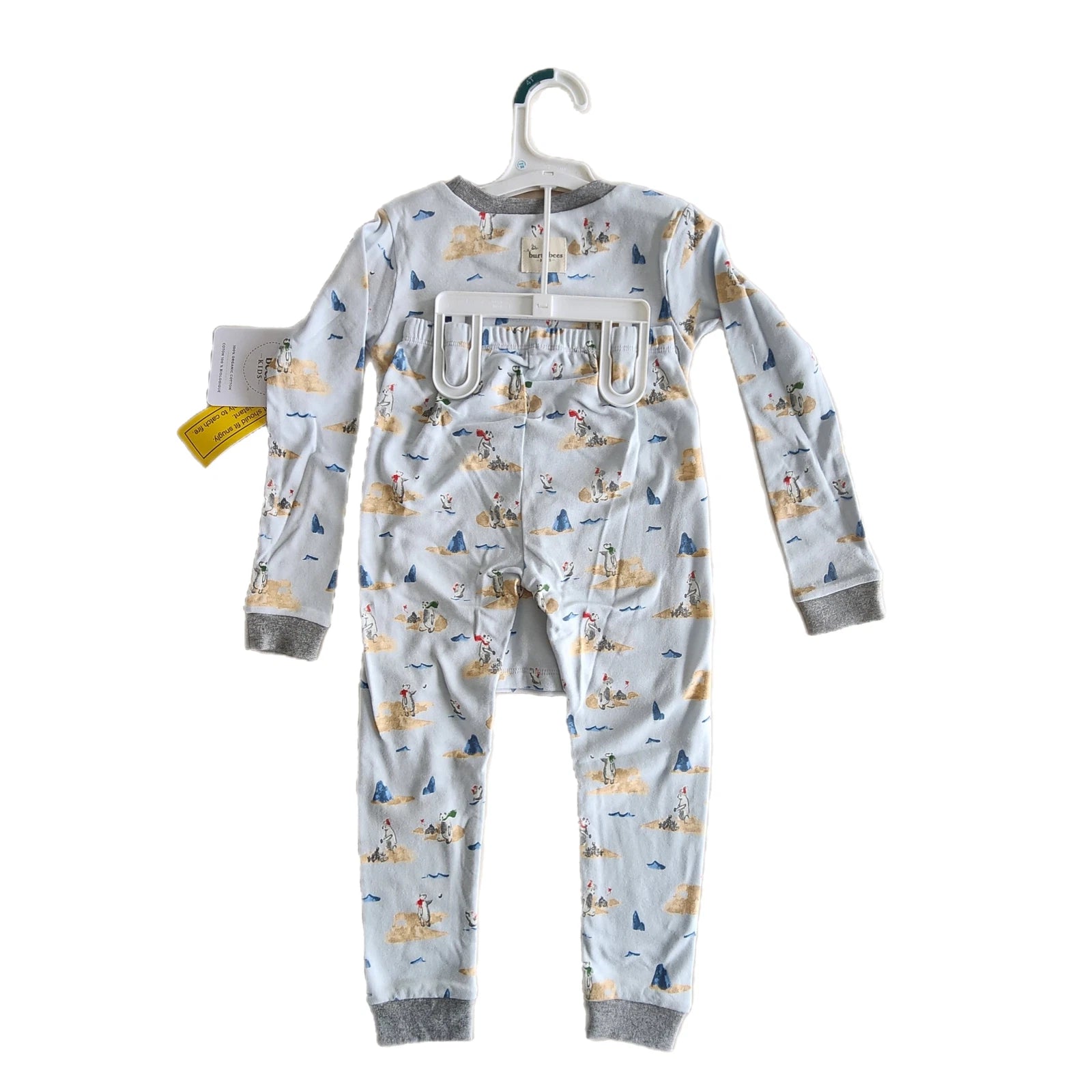 Burt's Bees Toddlers Snug Fit Pajama Set, Polar Bear Snowball, Choose Size 4T/5T