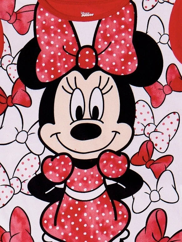 Disney Minnie Mouse Girls Pajama Set 2-Pc Pjs Gift Set Sleepwear NWT Red