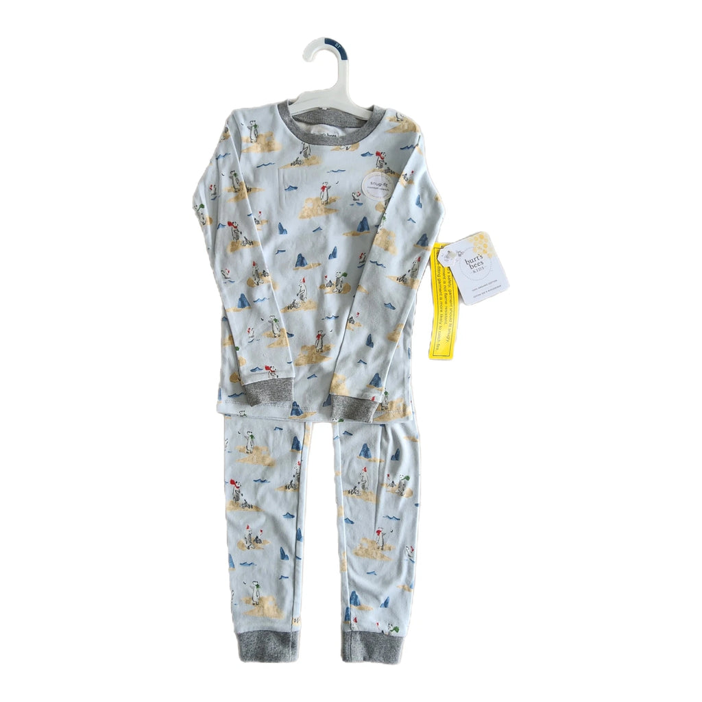 Burt's Bees Toddlers Snug Fit Pajama Set, Polar Bear Snowball, Choose Size 4T/5T