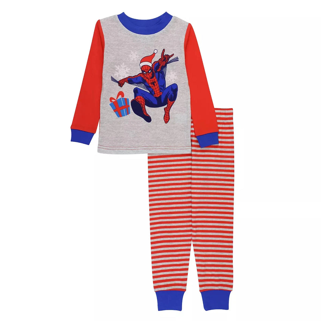 New Toddler Boy Spiderman "Holiday Spidey" 2-Piece Pajama Set 3 4 5