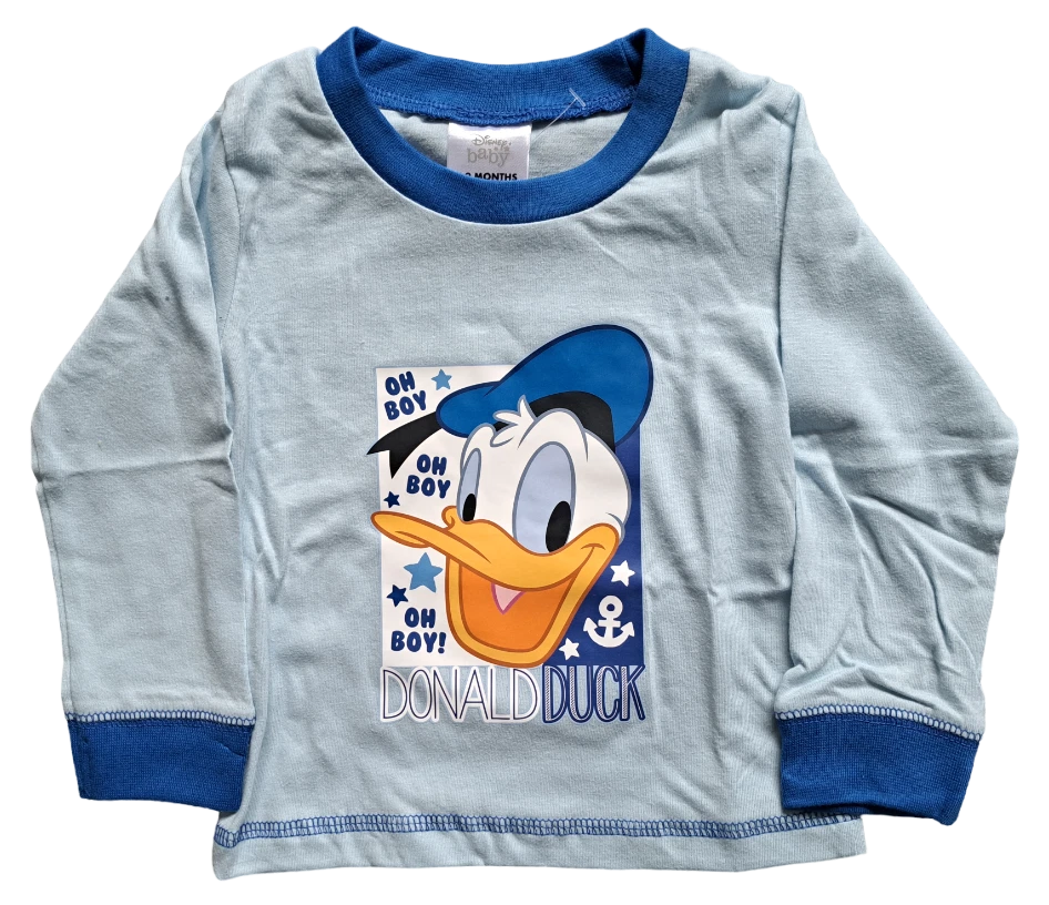 Disney Donald Duck Baby Pyjama Set Oh Boy. Ages 6-24 Months