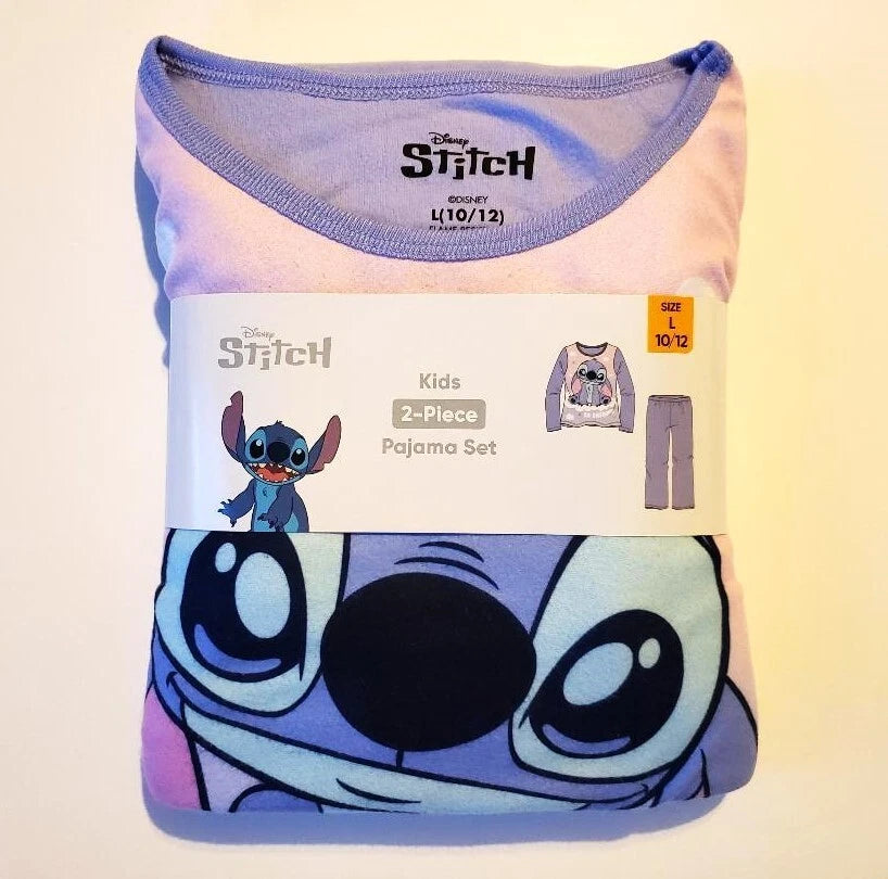 NEW DISNEY LILO & STITCH GIRLS SIZE 7/8, 10/12 OR 14/16 PURPLE SO DREAMY PAJAMAS