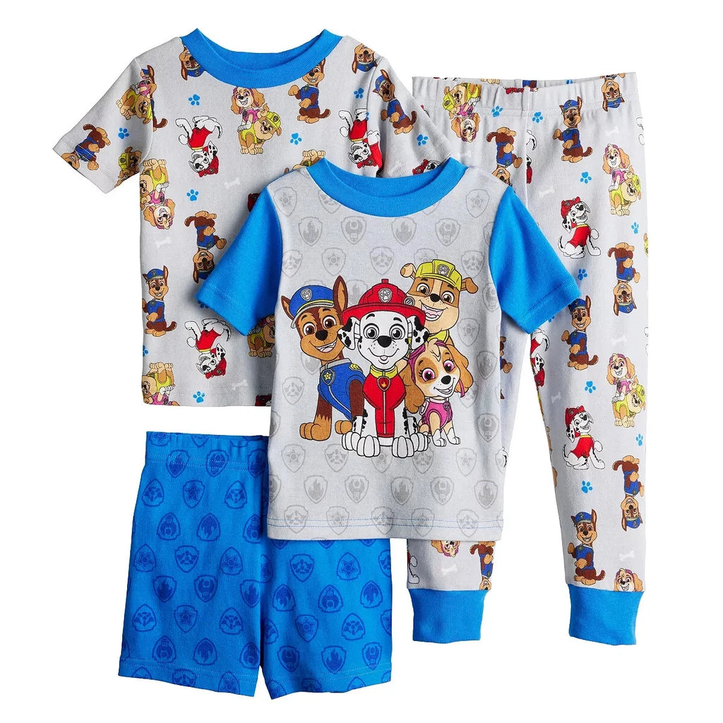New Toddler Boy PAW Patrol "Paw Friends" 4 Piece Pajama Set 3 4 5