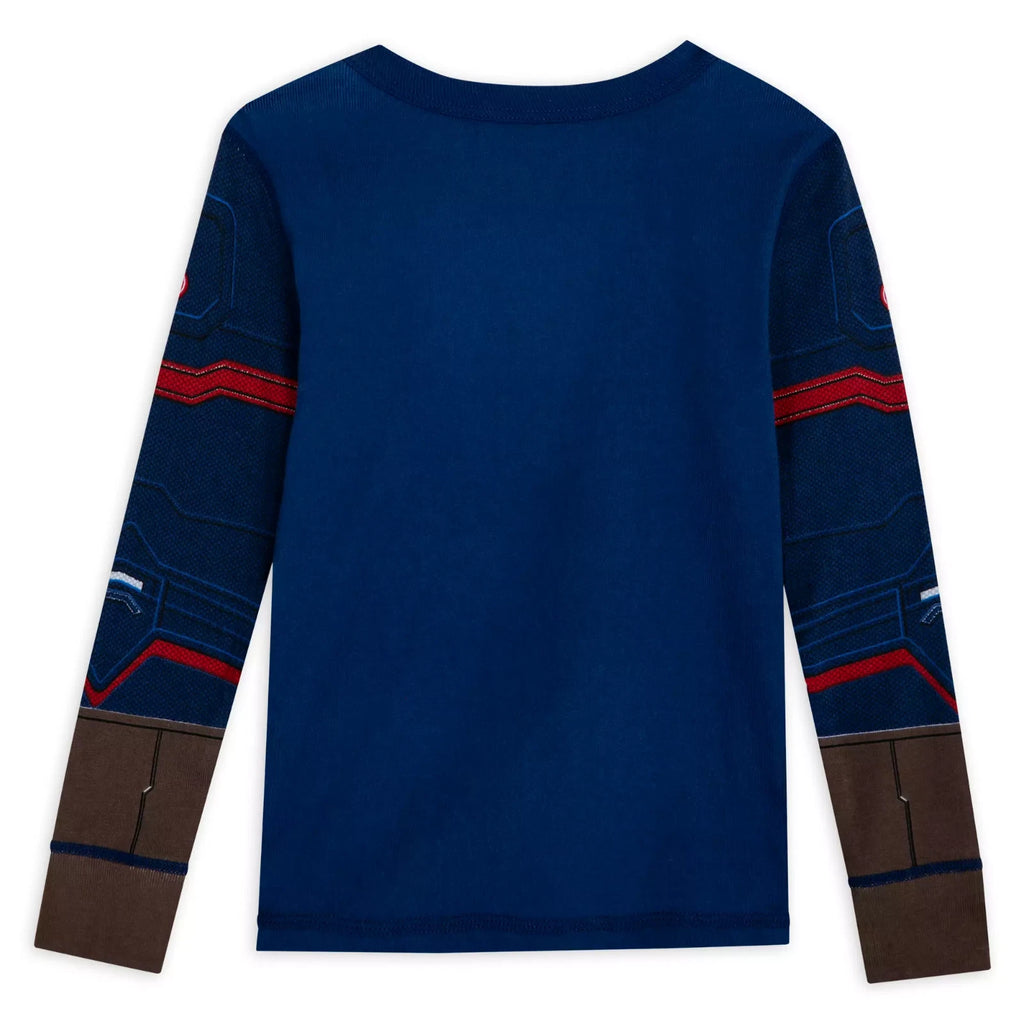 New DISNEY STORE Captain America Costume Boys Pajamas PAL Pajama Set4,5,6,7,8,10