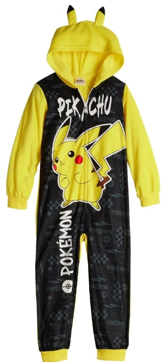 New PIKACHU 5 Pc Lot Pajamas Base Layer Set Boys 4 XS 4/5 6 POKÉMON Pokeballs