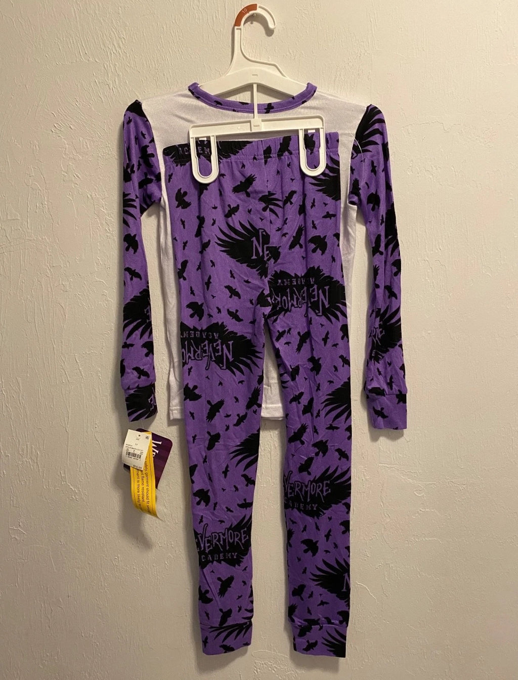 Wednesday Adams Halloween Girl's Long Sleeve Pant Pajamas Set Brand New