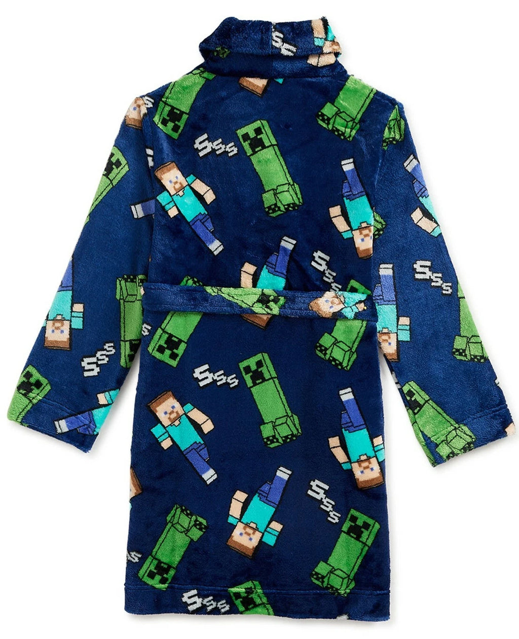 Minecraft Creeper Fleece Robe One Piece Boy Pajamas Boy's Girl's 4 5 6 7 8 10 12
