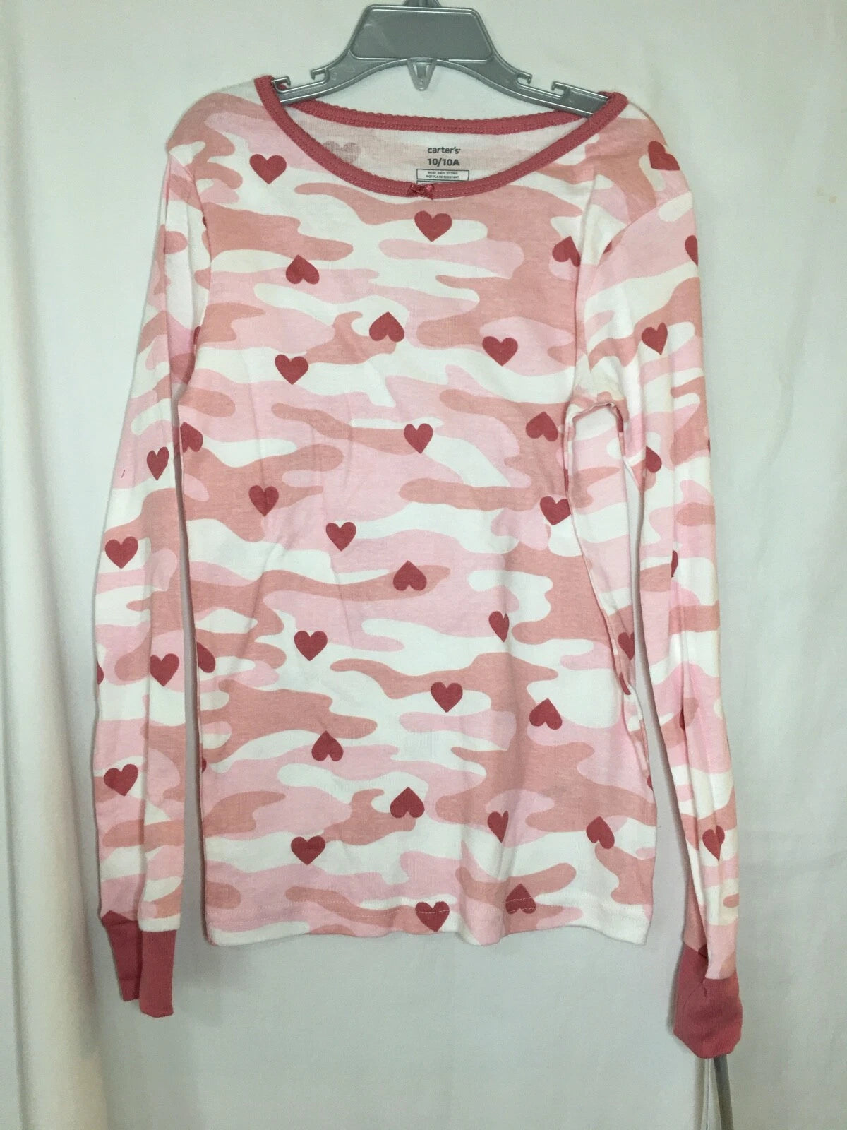 New Carter's Camo Hearts Girls Long Sleeve Pajama Set Snug fit Many Sizes
