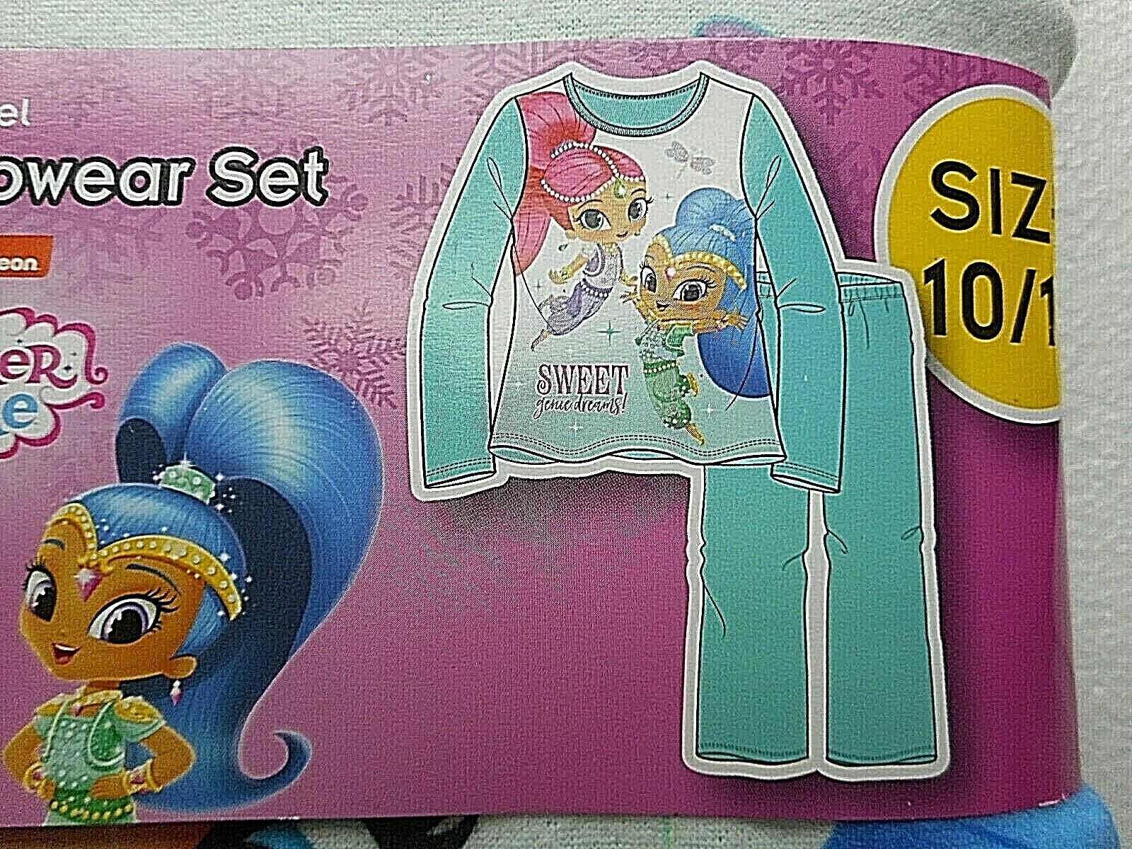 Nickelodeon Simmer & Shine Girls Long Sleeve 2-Piece Pajama Set