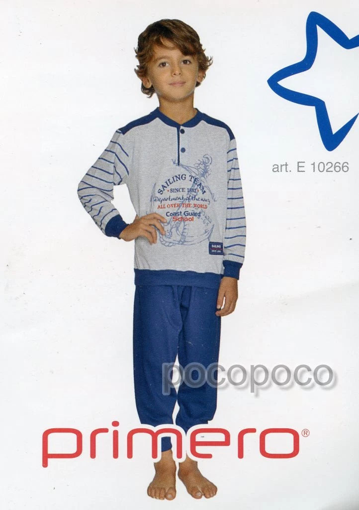 Long Sleeve Pajamas Boy Cotton Primero Art. 10266
