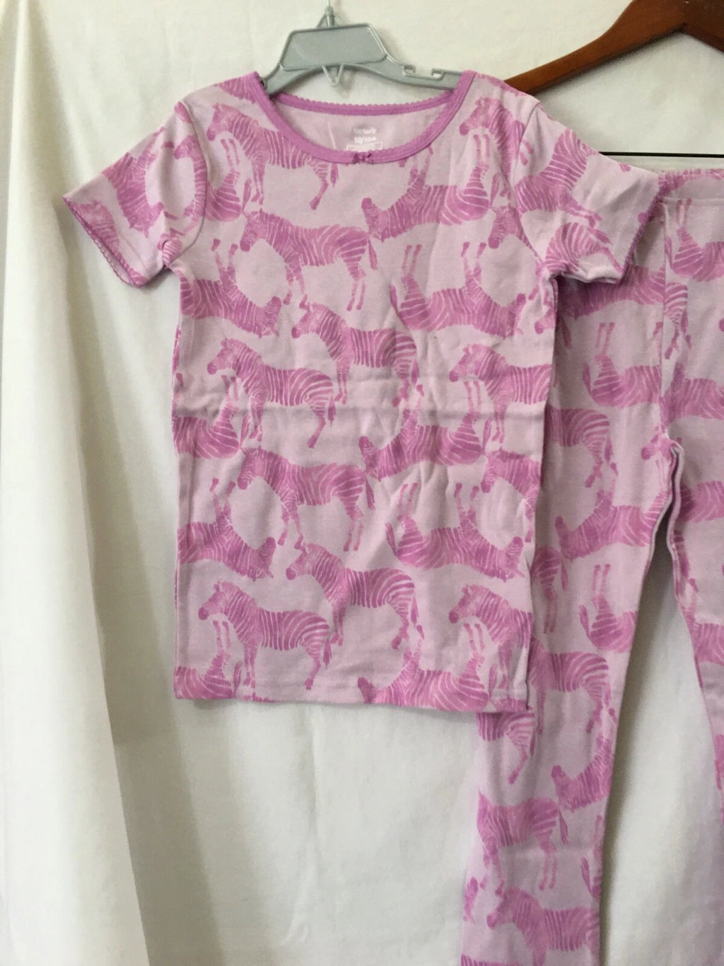 New Carter's Kid Girls Zebra Pajama Set Snug fit Pants 4