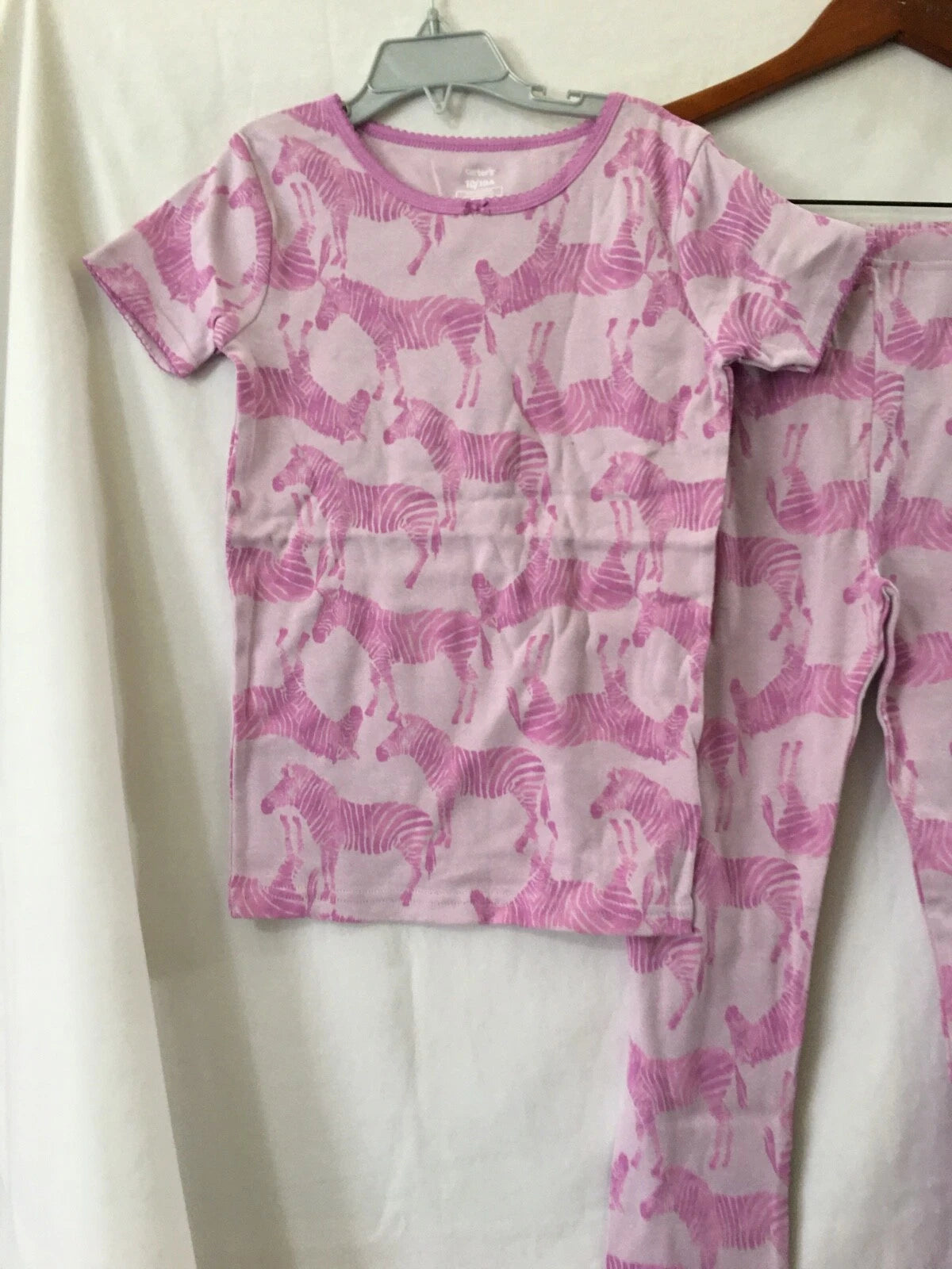 New Carter's Kid Girls Zebra Pajama Set Snug fit Pants 4