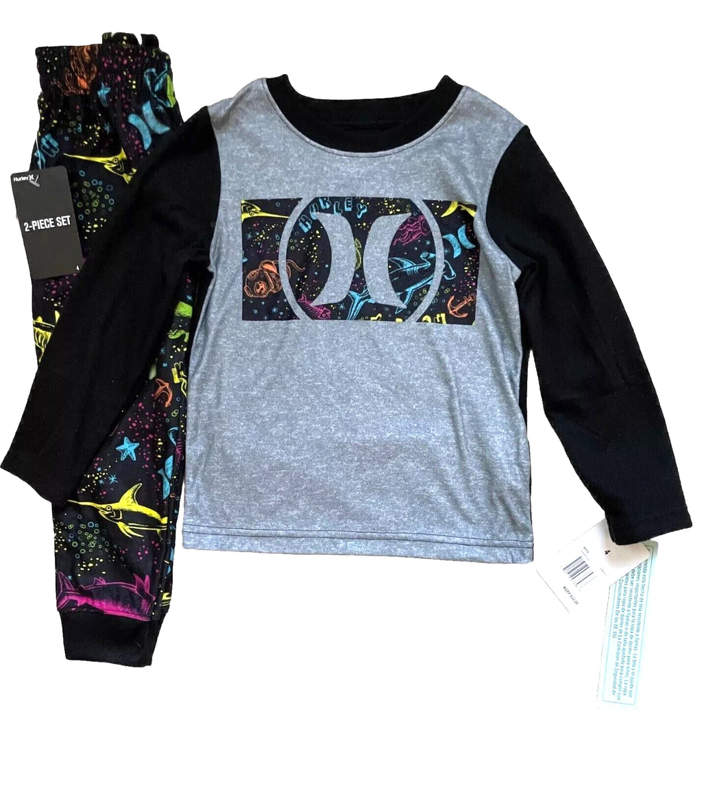 HURLEY  Boys Flannel Sleepwear Pants or Long Sleeve 2-PC Sets Sizes 4-12  *NWT*