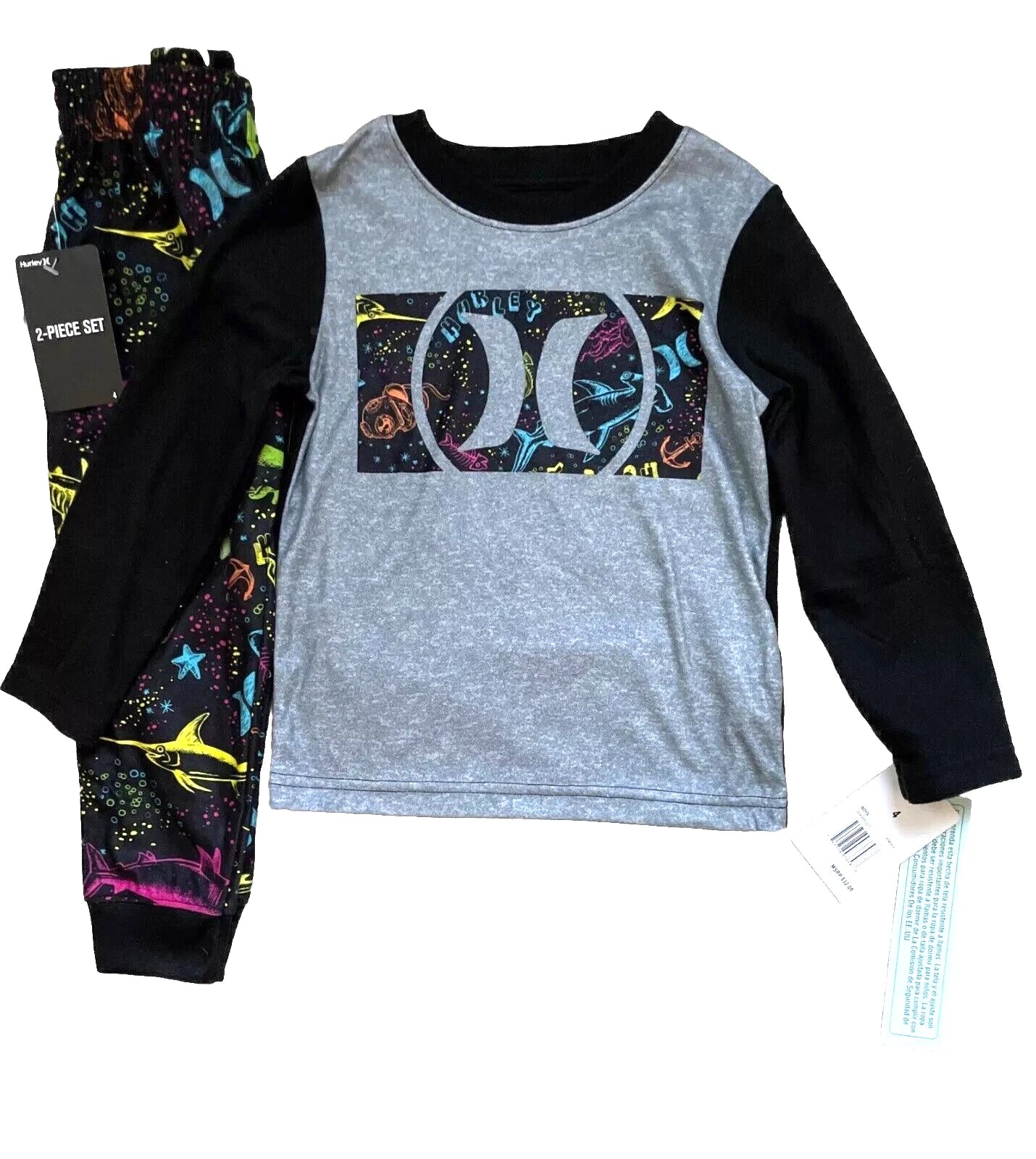 HURLEY  Boys Flannel Sleepwear Pants or Long Sleeve 2-PC Sets Sizes 4-12  *NWT*