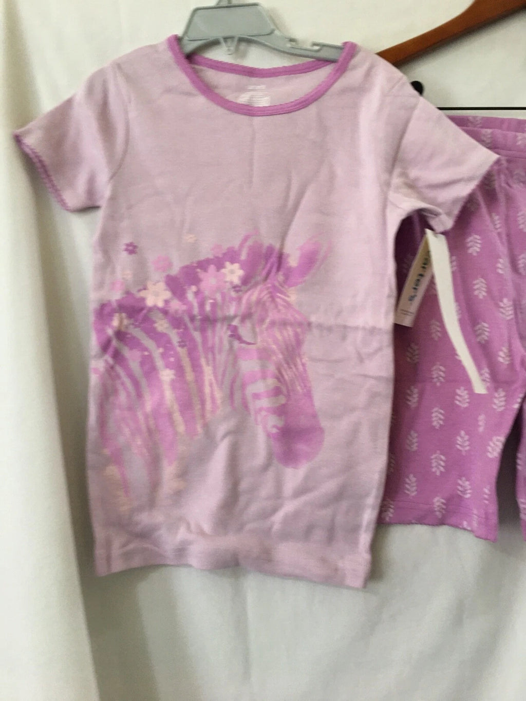 New Carter's Kid Girls Zebra Pajama Set Snug fit Shorts 4
