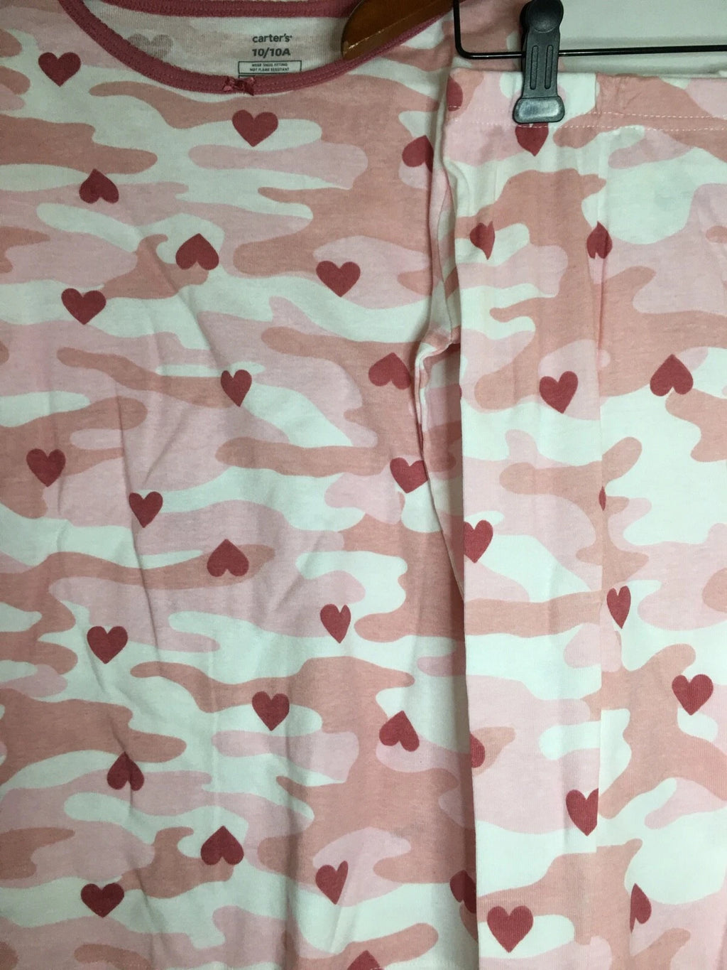 New Carter's Camo Hearts Girls Long Sleeve Pajama Set Snug fit Many Sizes