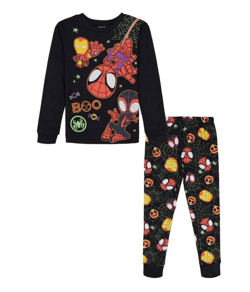 Marvel Spider-Man, Iron Man and Miles Amazing Friends Boys Halloween Pajama Set