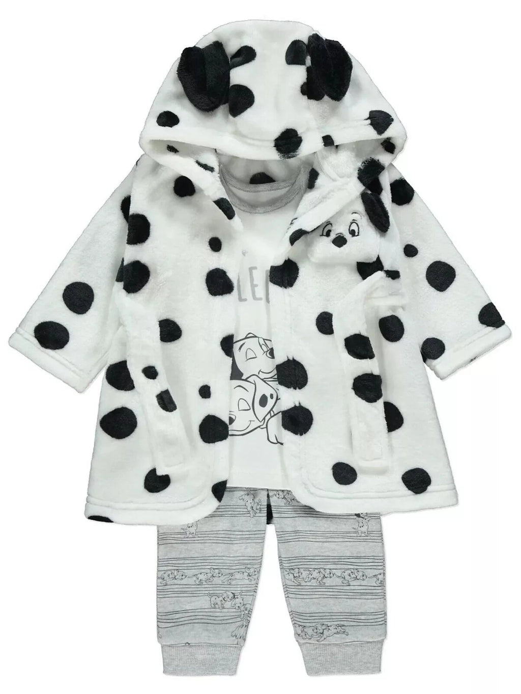 Baby Boys Girls Disney 101 DALMATIANS Pyjamas PJs & Dressing Gown Set 9-18 Mths