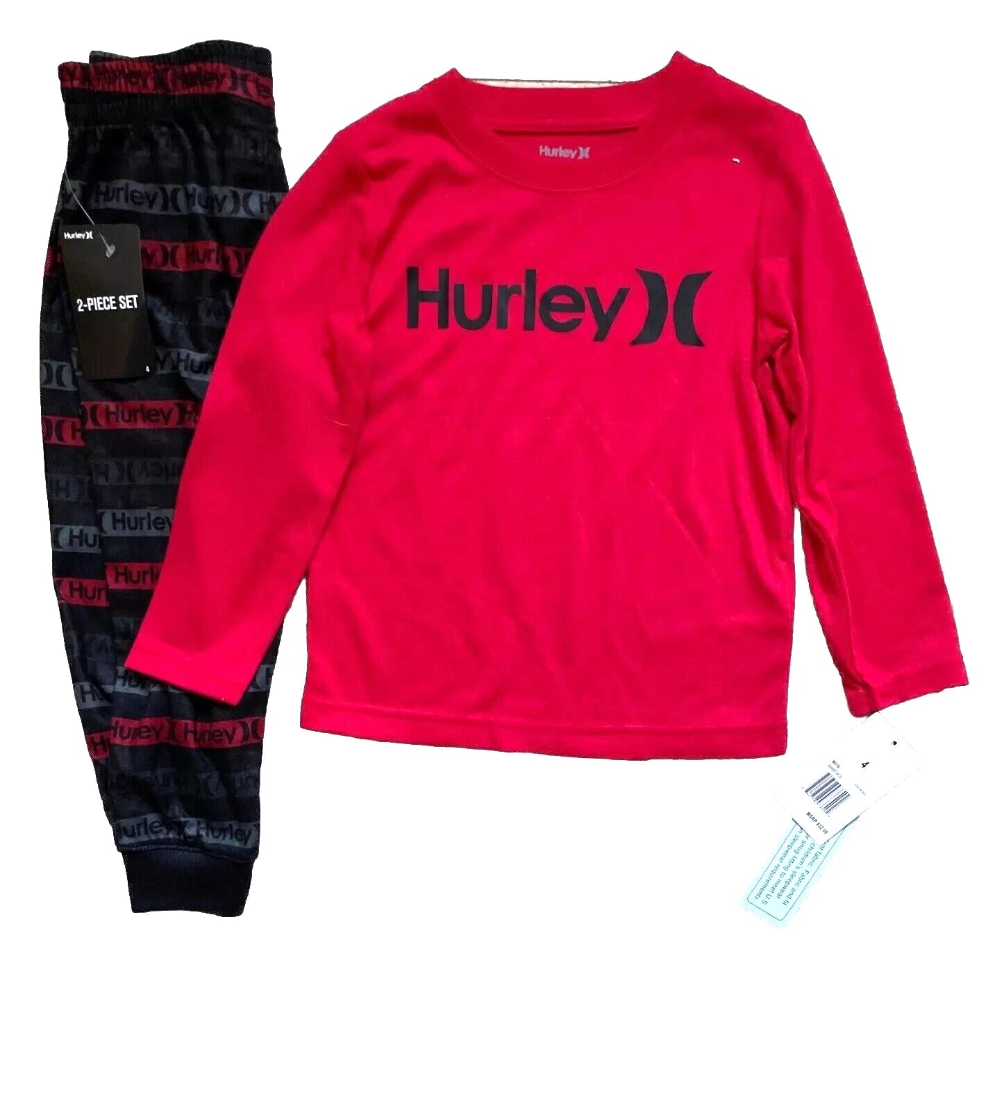 HURLEY  Boys Flannel Sleepwear Pants or Long Sleeve 2-PC Sets Sizes 4-12  *NWT*