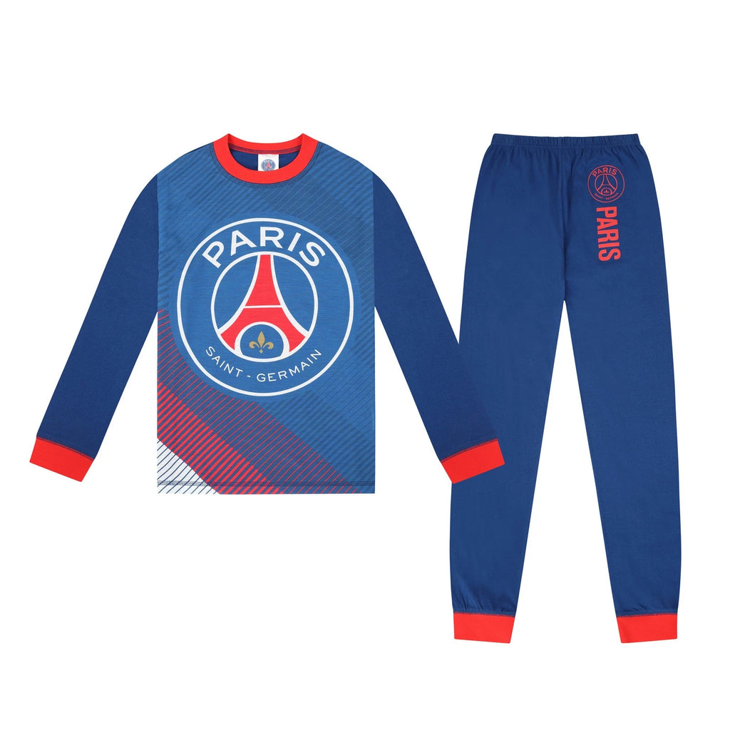 PSG Boys Pyjamas Long Sublimation Kids OFFICIAL Football Gift