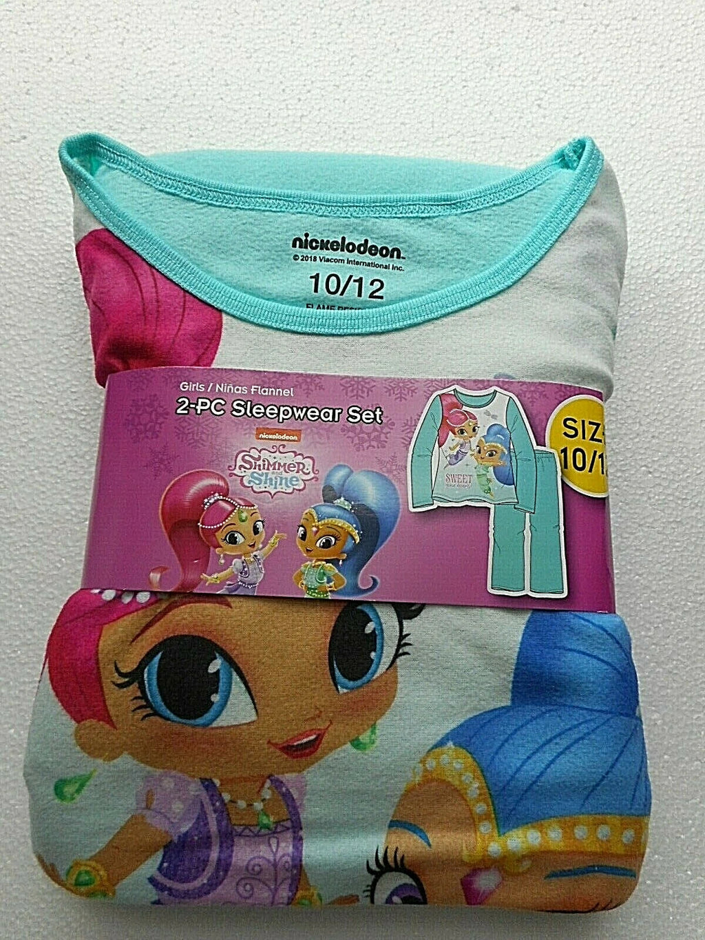 Nickelodeon Simmer & Shine Girls Long Sleeve 2-Piece Pajama Set