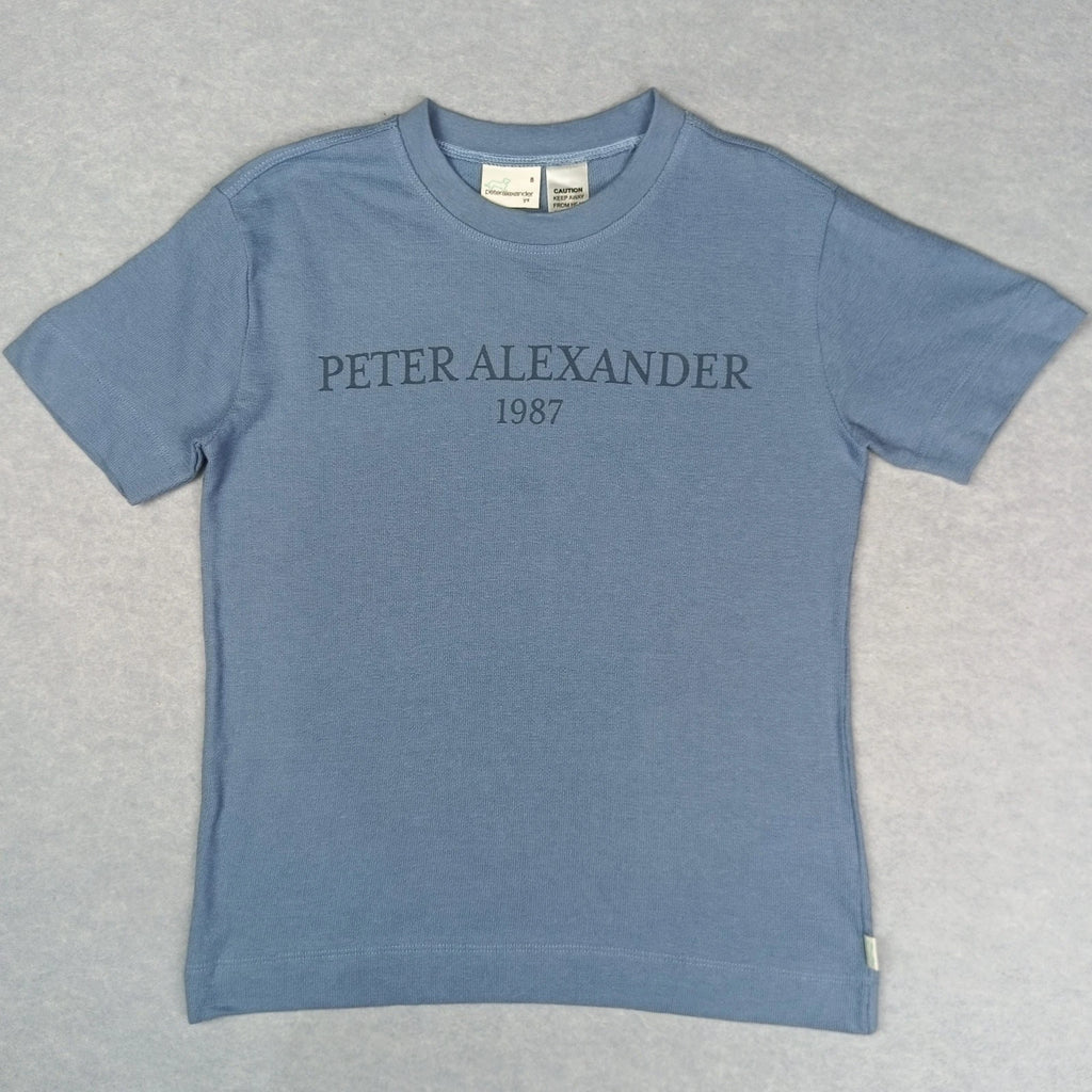 Peter Alexander Boys Pyjama Set Size 8-10-12-14 Blue Short Sleeve Top-Shorts-Bag