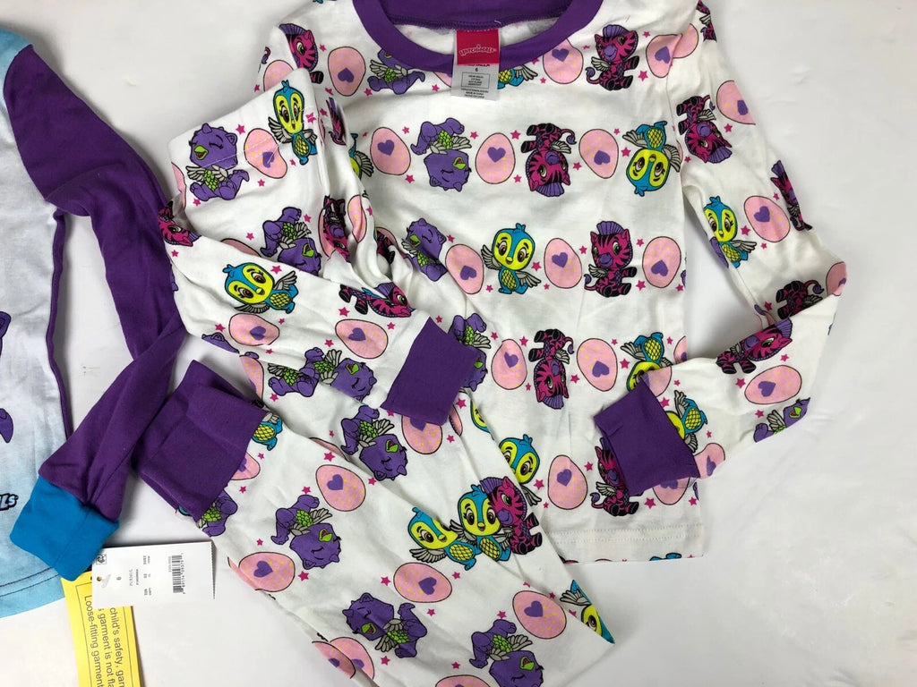 Girls Hatchimals Top Bottom Pajama Set NWT 2 Pairs