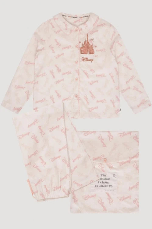 Girls Disney Princess Pyjamas Girls Princess Castle Pyjama Set Kids Button Pjs