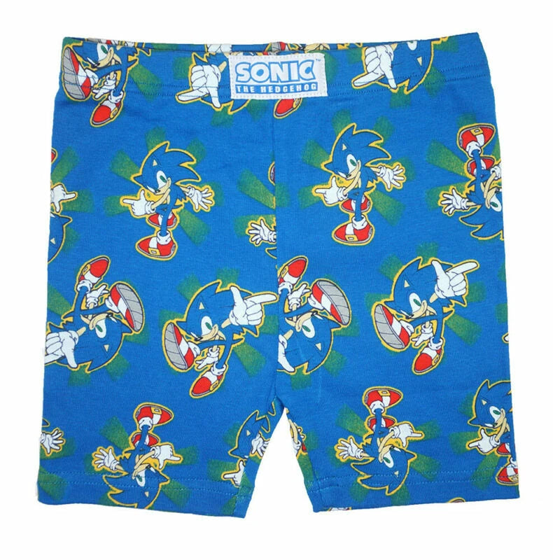 Sonic The Hedgehog Little/Big Boys 4pc Pajama Short Set Size 4 6 8 10