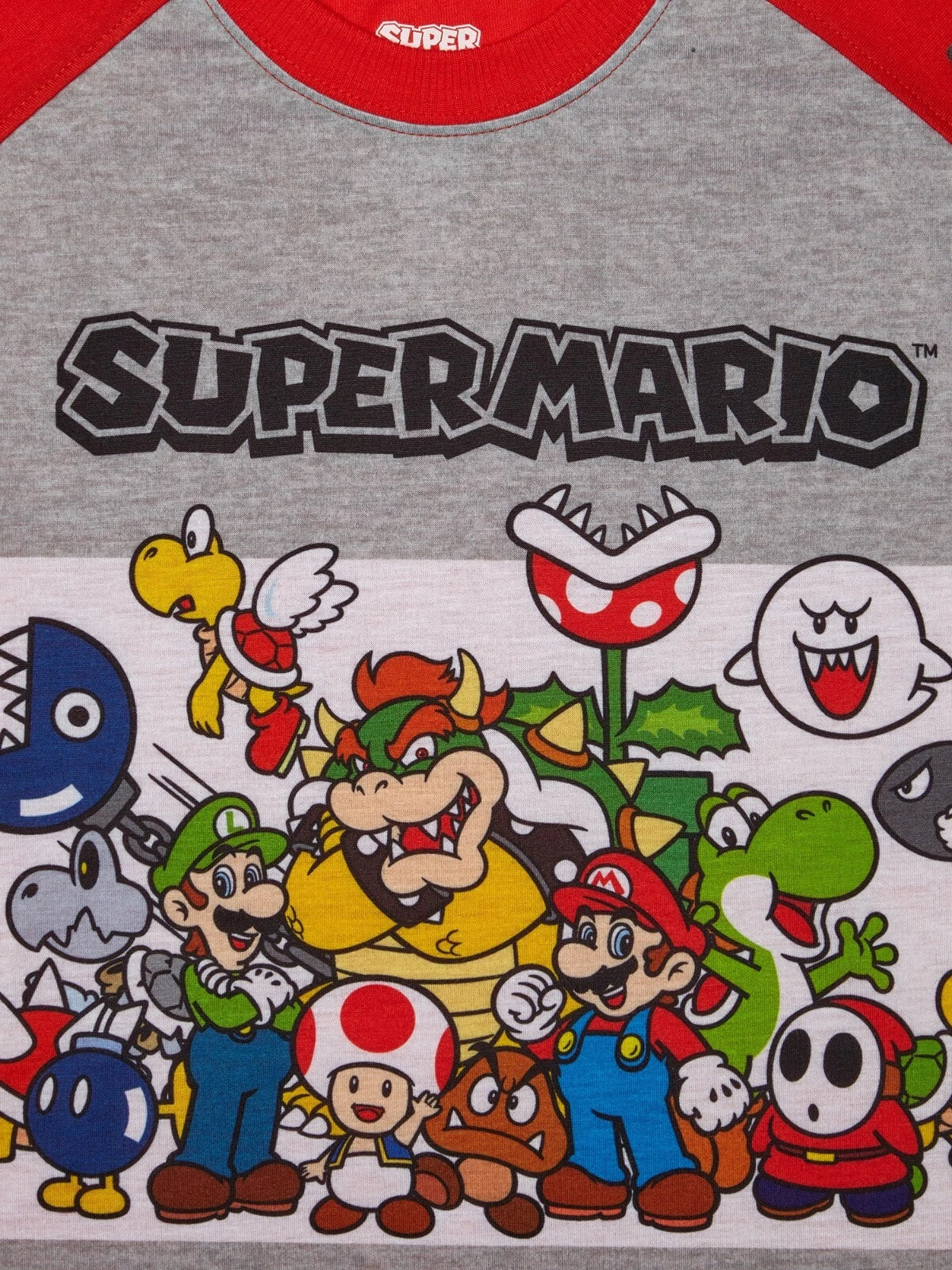 Super Mario Boys Pajamas Size 4 5 6 7 8 Fleece Winter Set Red Bowser Luigi Yoshi