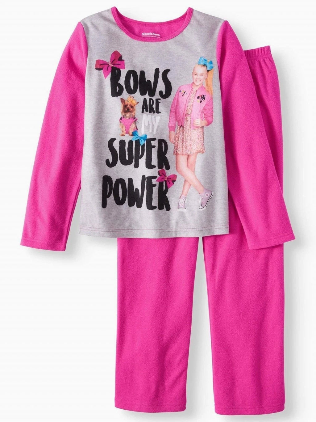 JoJo Siwa Size 4-5-10-12 girl Pajamas Long Sleeve Top Set Fleece Small-Large NEW