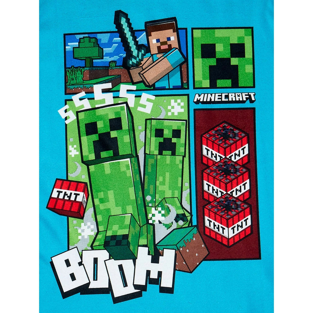 NEW MINECRAFT BOYS SIZE 6/7, 8, 10/12, 14/16 PAJAMAS FLANNEL 2-PIECE PJ'S NWT