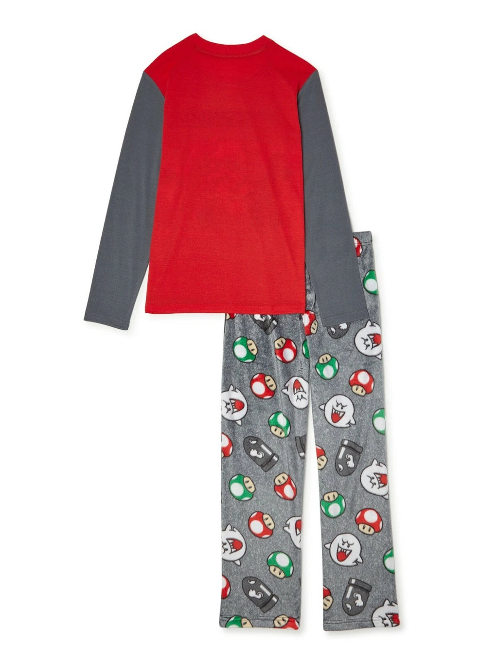 Super Mario Boys Pajamas Size 4 5 6 7 8 Fleece Winter Set Red Bowser Luigi Yoshi