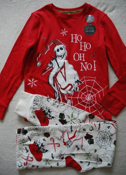 Kids 2PCS Pyjamas Set Red Nightmare Before Christmas 100% Cotton Original