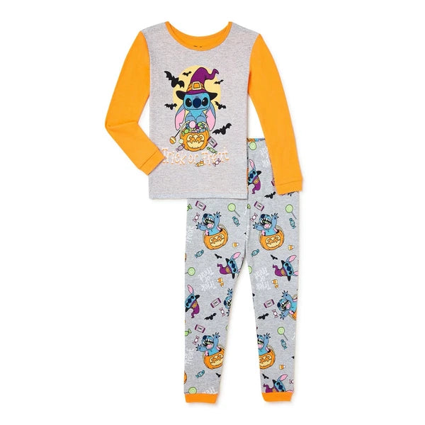 DISNEY LILO AND STITCH HALLOWEEN PAJAMAS GIRLS SIZE 4 6 8 10 NEW