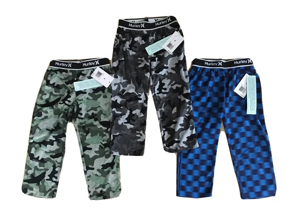 HURLEY  Boys Flannel Sleepwear Pants or Long Sleeve 2-PC Sets Sizes 4-12  *NWT*