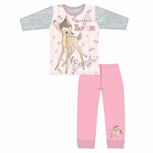 NEW Official Older Girls Bambi  Print Pyjama Set 4 -10 years