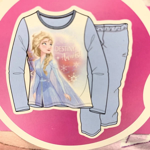 Disney Frozen 2 Girls Flannel Pajamas Set Elsa Destiny Awaits Blue Extra Gift