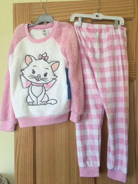 NWT Disney Store Marie Fleece Pajama Set Sleep Set 2 pcs Pjs Girls Aristocats