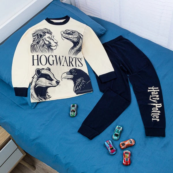 Harry Potter Boys Pyjamas – Official Hogwarts Sleepwear Set - Ages 6-13 Years