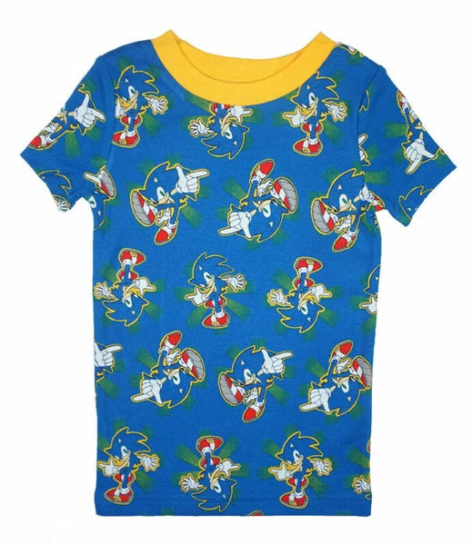 Sonic The Hedgehog Little/Big Boys 4pc Pajama Short Set Size 4 6 8 10