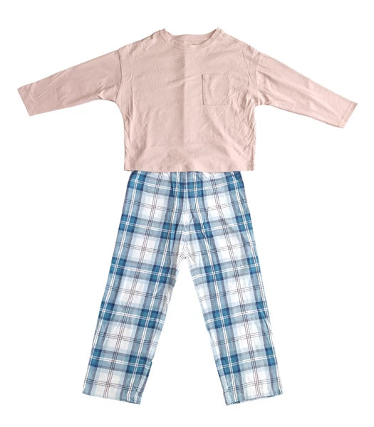 Ex M&S Girls Pyjamas PJ Set. Mix and match 2 pairs 6-16 Years blue pink NEW