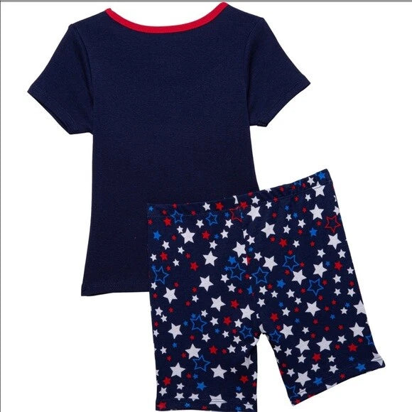 NEW Rae Dunn Firecracker Pajamas 4th Of July Ribbed Cotton PJs Size 4 or 8