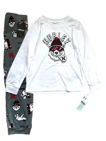 HURLEY  Boys Flannel Sleepwear Pants or Long Sleeve 2-PC Sets Sizes 4-12  *NWT*