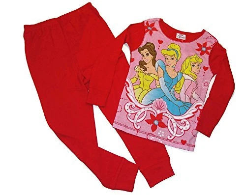 DISNEY PRINCESS Girl's Cinderella, Belle and Aurora Pajama Set